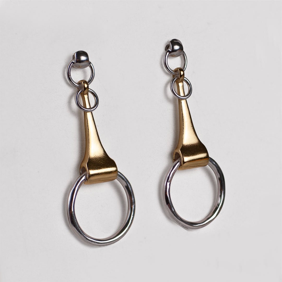 Camden - Equestrian Horse Bit Earring in Two Tone