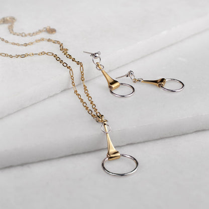 Camden - Two Tone Equestrian Horse Bit Necklace