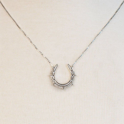 Canteen - Equestrian Horseshoe Necklace in Silver