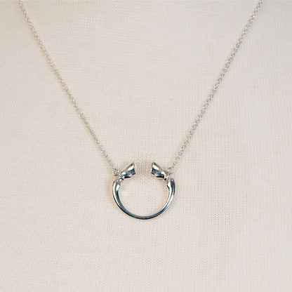 Cavallo - Horseshoe Equestrian Necklace in Silver