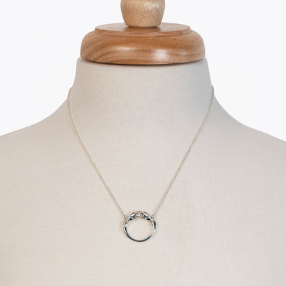 Cavallo - Moissanite Horse Hoof Necklace in Silver