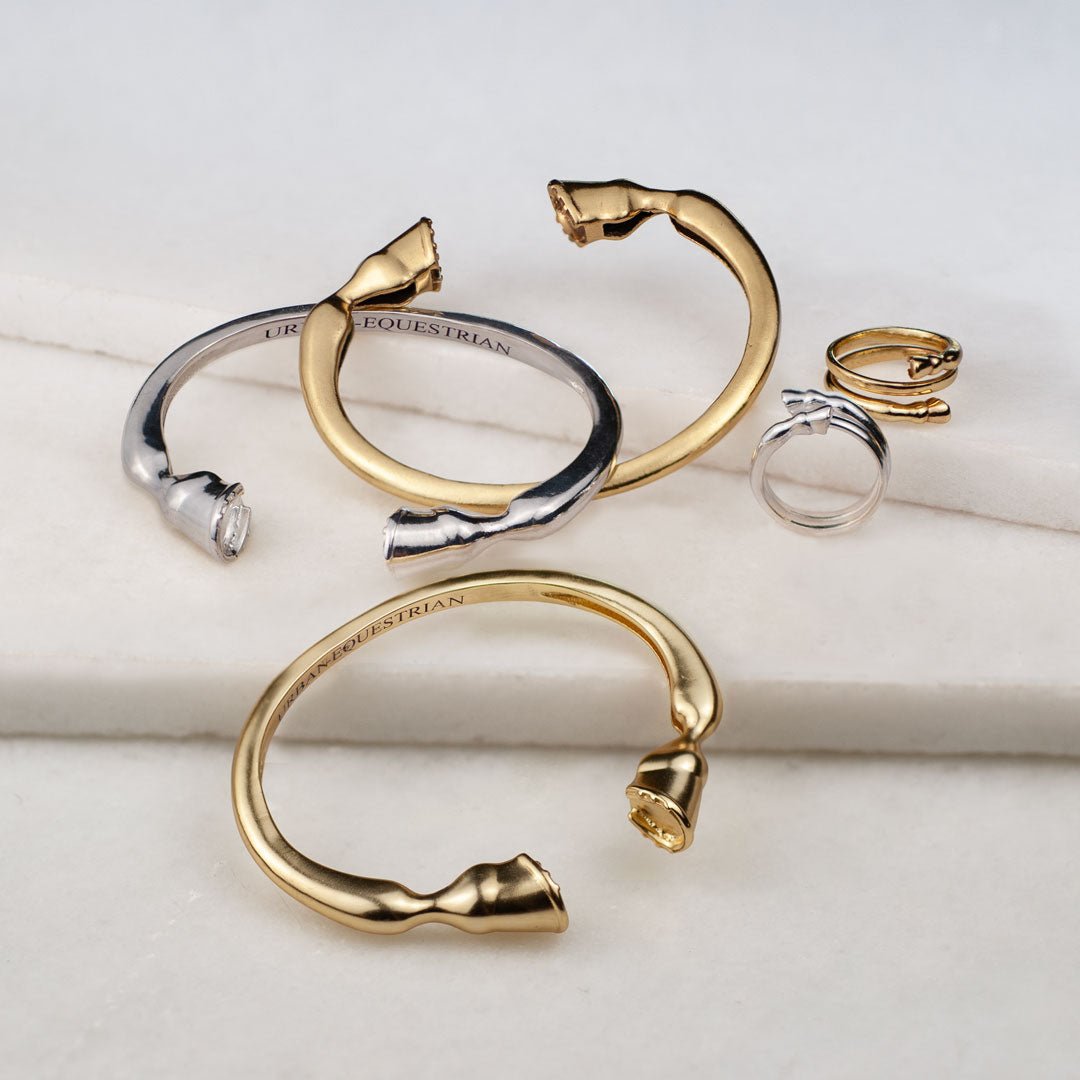 Cavallo - Spiral Horse Hoof Equestrian Ring in Gold