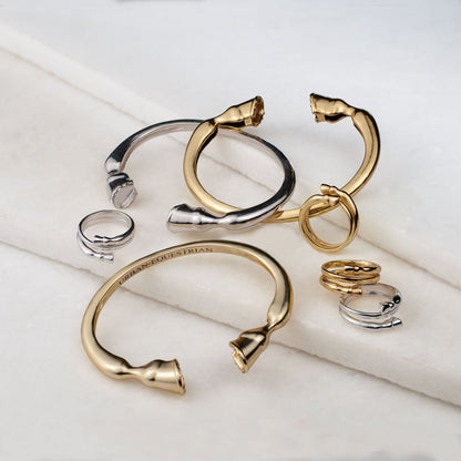 Cavallo - Spiral Horse Hoof Equestrian Ring in silver