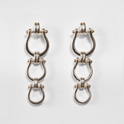 Chapelle - Horseshoe Link Equestrian Necklace in Silver