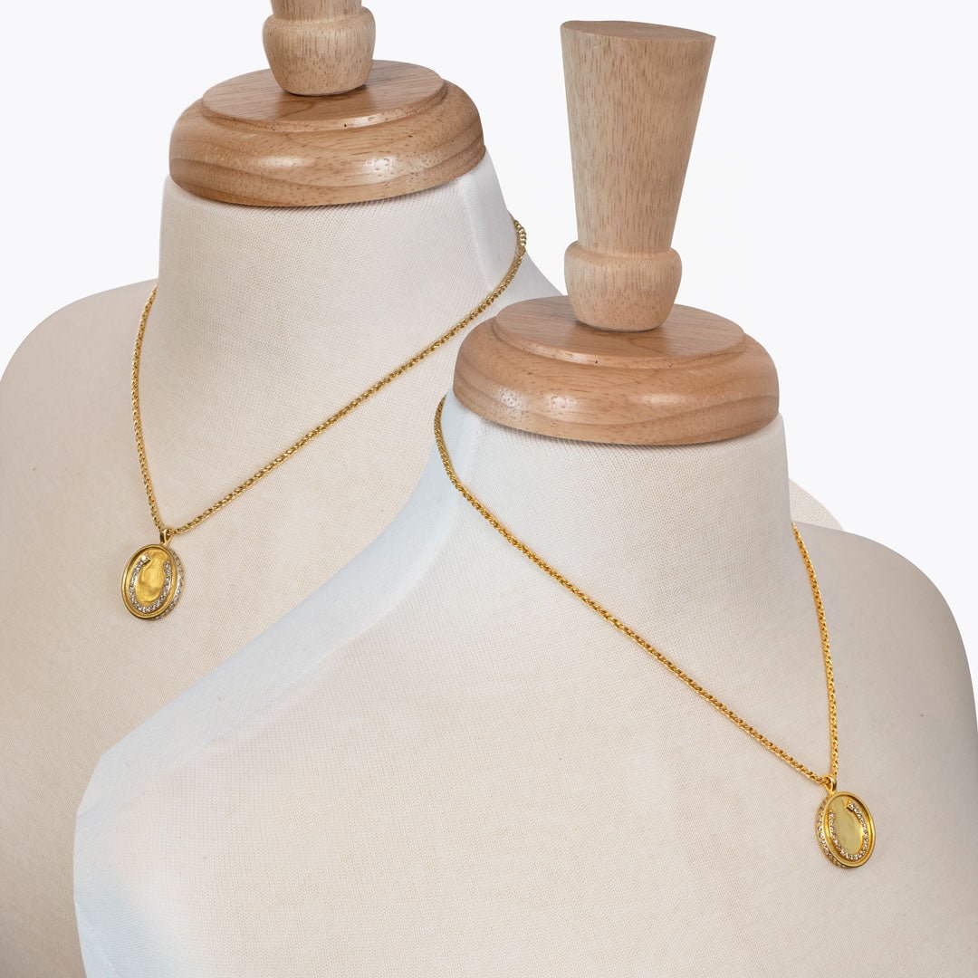 Chauncy Pave Equestrian Horseshoe Necklace in Gold