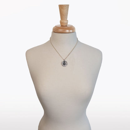 Chauncy Pave Equestrian Horseshoe Necklace in Silver