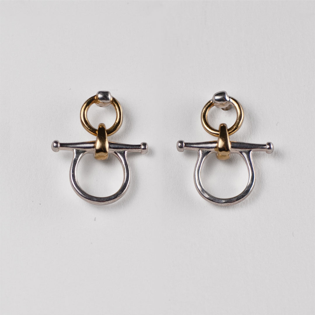 Chelsea - Horse Bit Equestrian Earring Two Tone