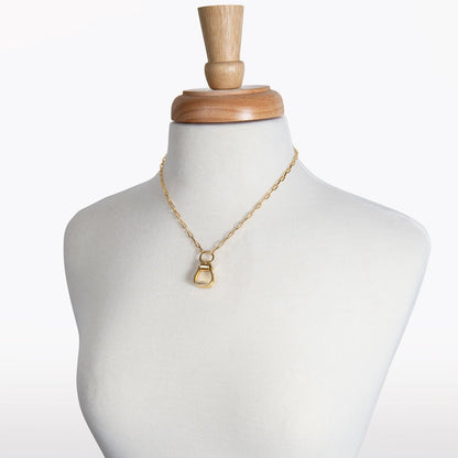 Cheyenne - Single Western Stirrup Necklace in Gold