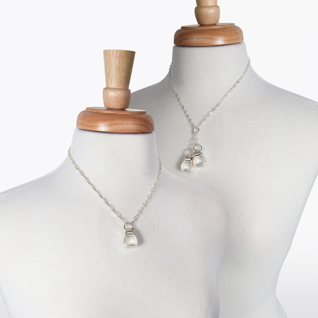 Cheyenne - Single Western Stirrup Necklace in Silver
