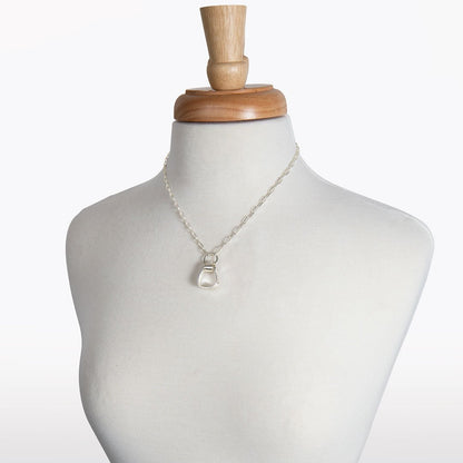 Cheyenne - Single Western Stirrup Necklace in Silver