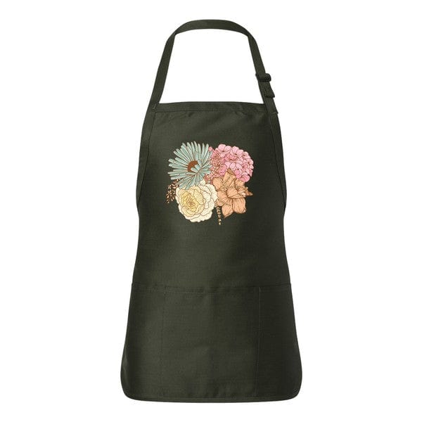 Colorful Flower Bouquet Apron - Forest / Adult - Home Goods