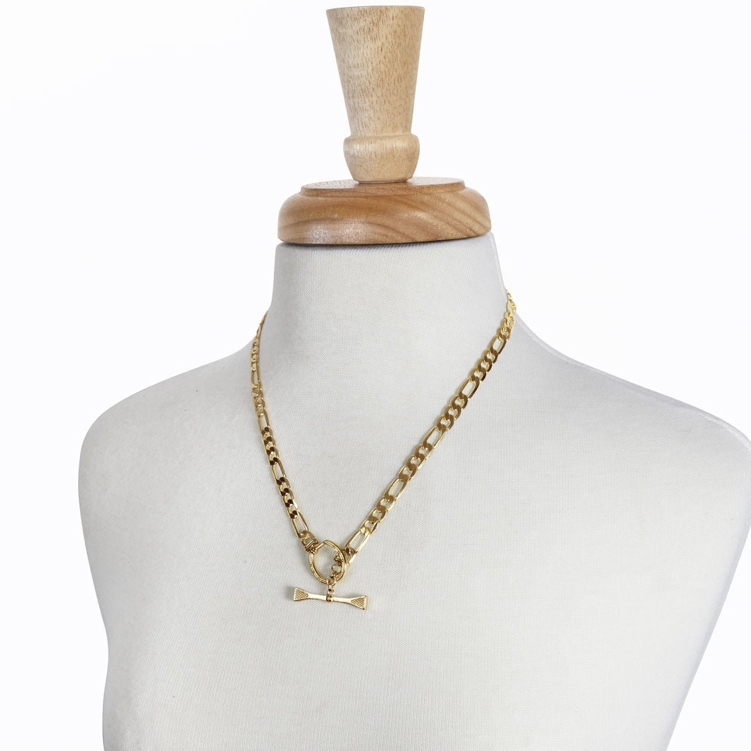 Cortina - Cuban Chain Horseshoe Bracelet in Gold