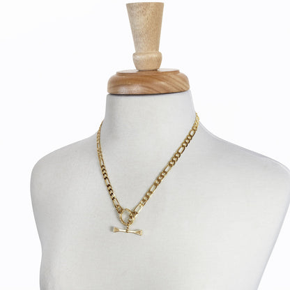 Cortina - Cuban Chain Horseshoe Necklace in Gold