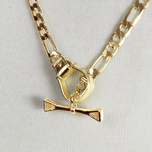 Cortina - Cuban Chain Western Necklace in Gold