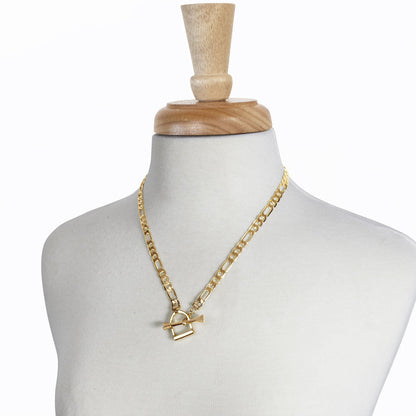 Cortina - Cuban Chain Horse Stirrup Bracelet in Gold