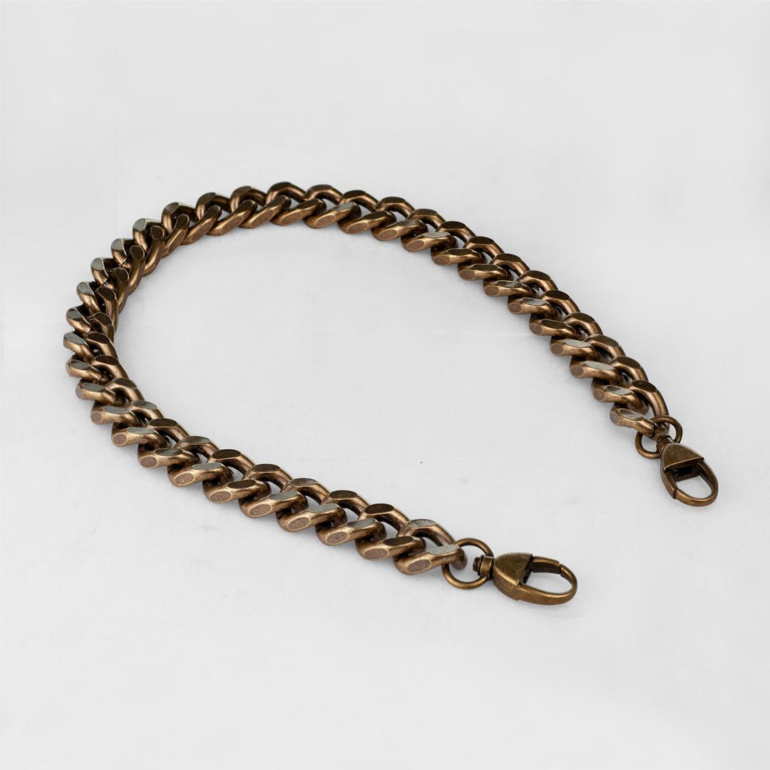 Chunky Curb Antique Brass Chain Strap