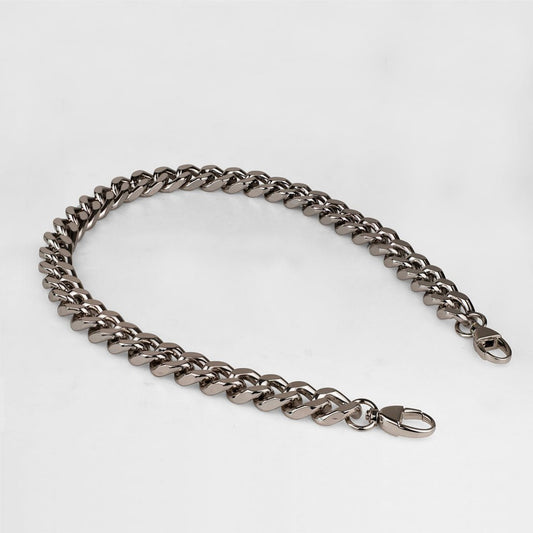 Chunky Curb Nickel Finish Chain Strap