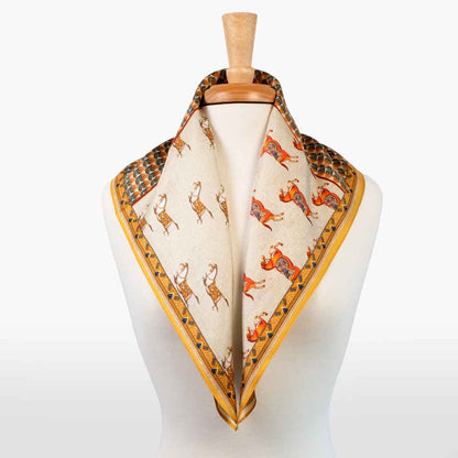 Empire - Stylized Equestrian Scarf in Apricot