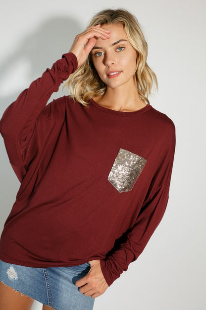 SEQUENCE POCKET DOLMAN SL TOP