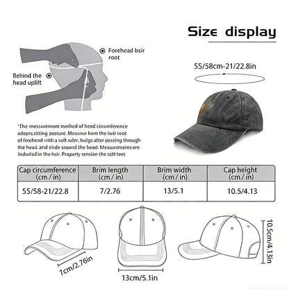 Texas Lone Star Embroidered Vintage Washed Baseball Cap – Adjustable Unisex Hat