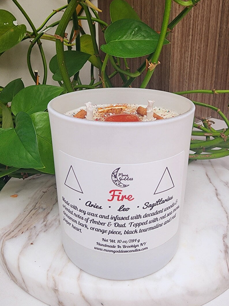 Fire Sign Candle | Element of Fire | Aries, Leo, Sagittarius