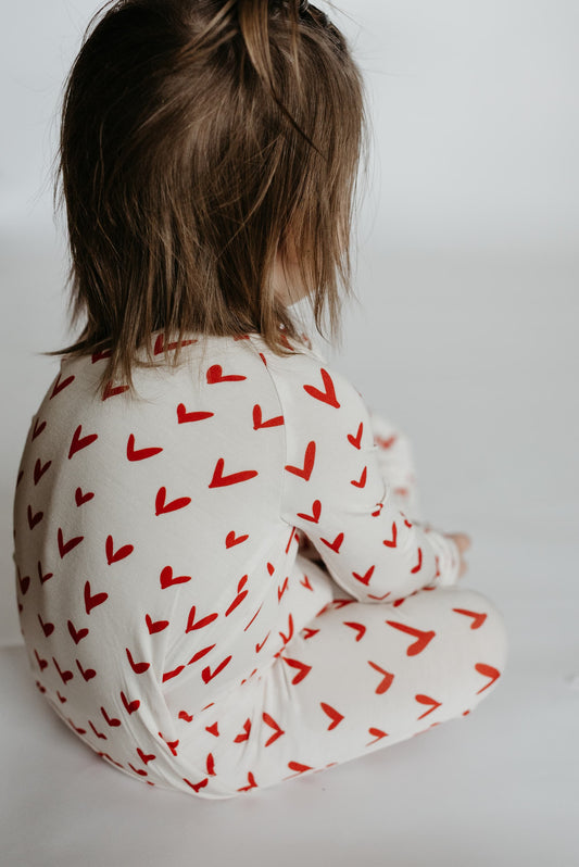 Peek-a-Boo Baby Sleeper Heart Confetti
