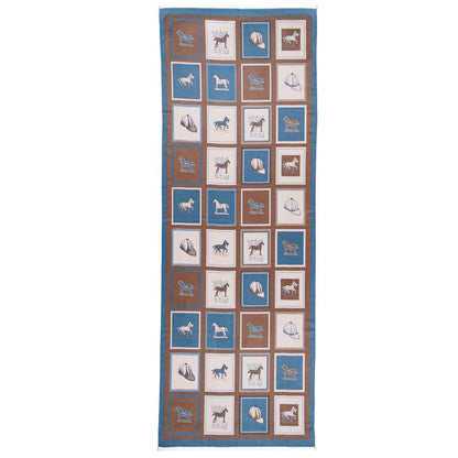 Hunt Club -  Equestrian Motif Luxe Shawl