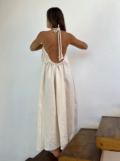 Handmade Boho Beach Backless Maxi Dress "TESSY"