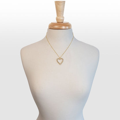 Keepsake - Moonstone Heart Necklace in Gold