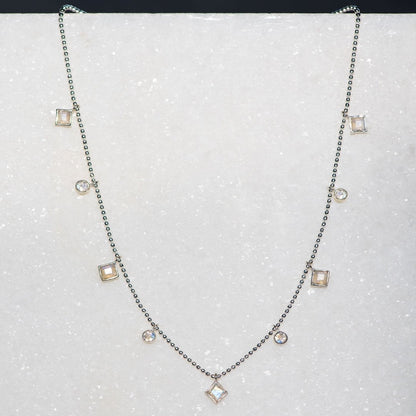 Keepsake - Moonstone Heart Necklace in Silver