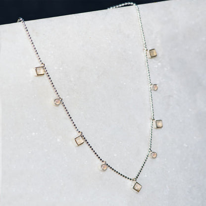 Keepsake - Moonstone Equestrian Horseshoe Necklace in Silver