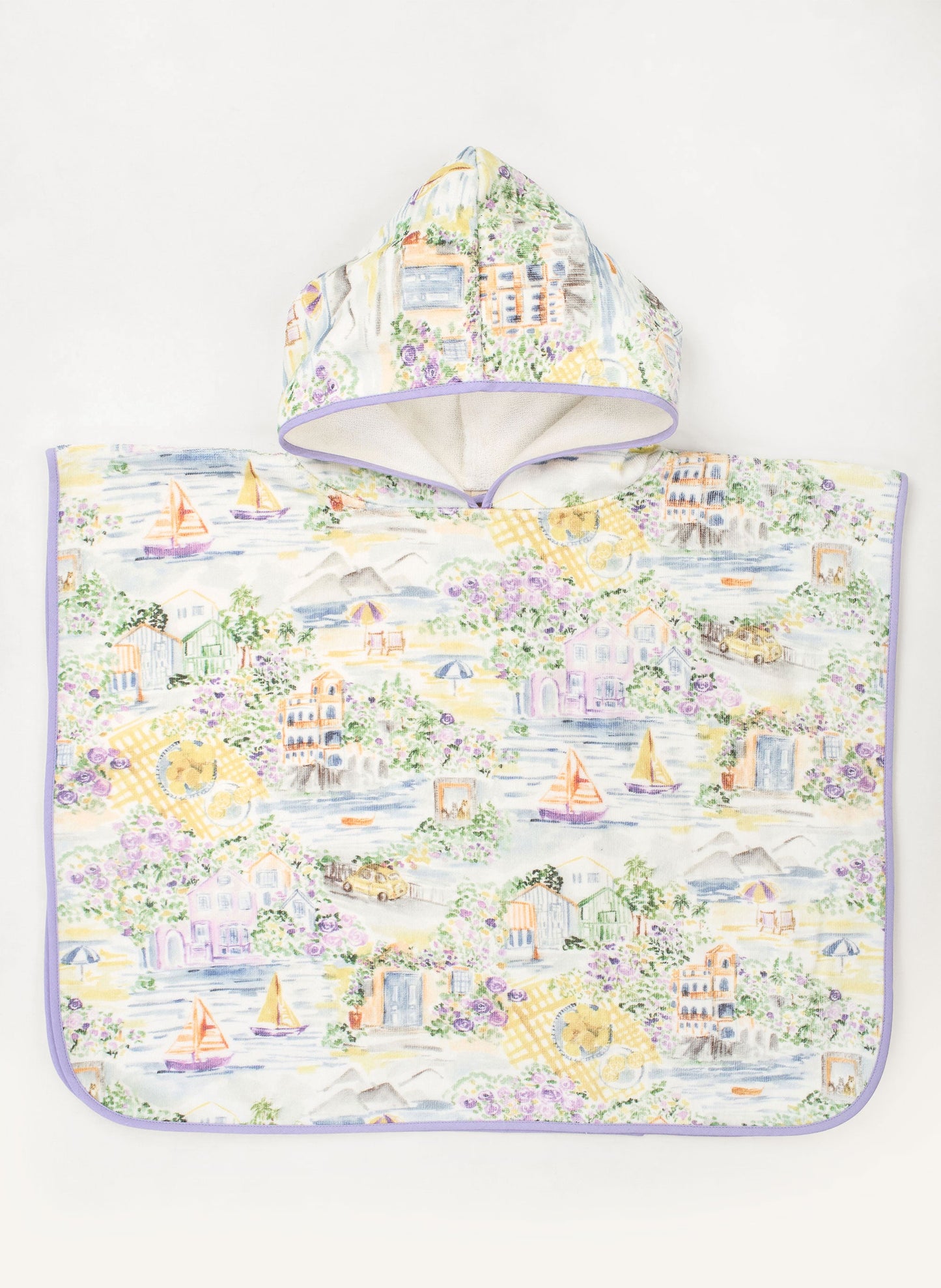Children's Organic Swim Poncho - Limoncello