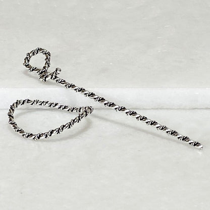 Lariat  - Triple Rope Twist Mane Tamer Hair Pin in Silver
