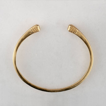 Lucky Nail - Blacksmith Horseshoe Cuff Bracelet in Gold