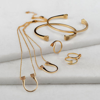 Lucky Nail - Horseshoe Nail Equestrian Necklace in Gold