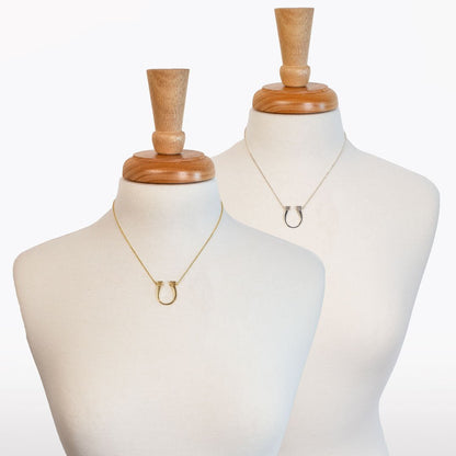 Lucky Nail - Horseshoe Nail Equestrian Necklace in Gold