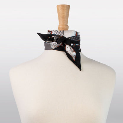 Madrigal - EQ & GEO Multi-Color Equestrian Scarf in Grey