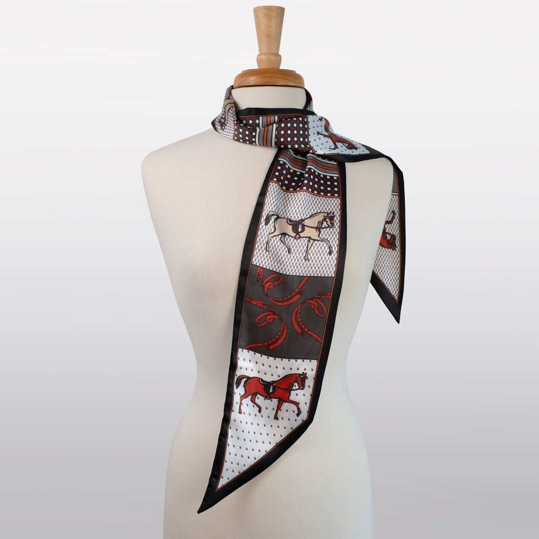 Madrigal - EQ & GEO Multi-Color Equestrian Scarf in Grey