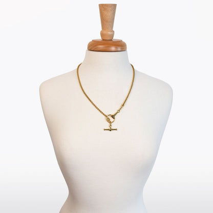 Odeza - Horse Bit Toggle Equestrian Necklace in Gold