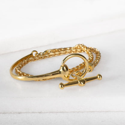 Odeza - Equestrian Horse Bit Earring in 14K Gold on Sterling Silver