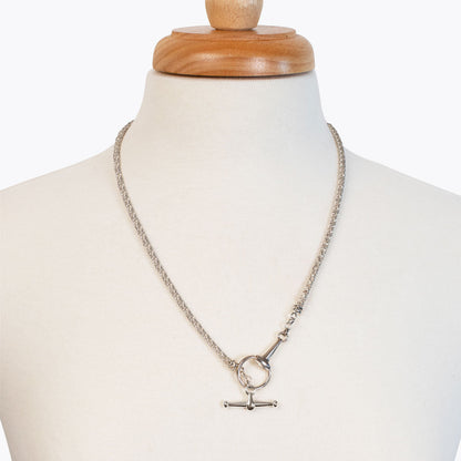 Odeza - Horse Bit Toggle Equestrian Necklace in Silver