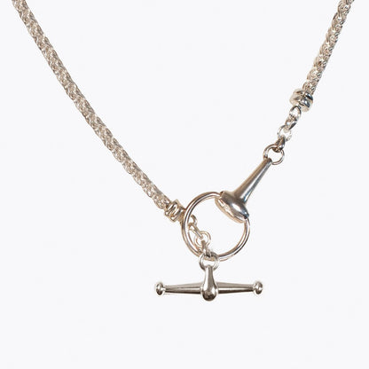 Odeza - Horse Bit Toggle Equestrian Necklace in Silver