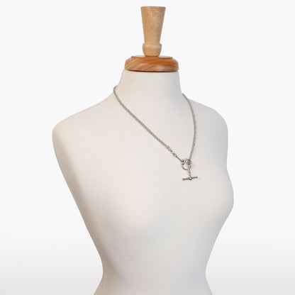 Odeza - Horse Bit Toggle Equestrian Necklace in Silver