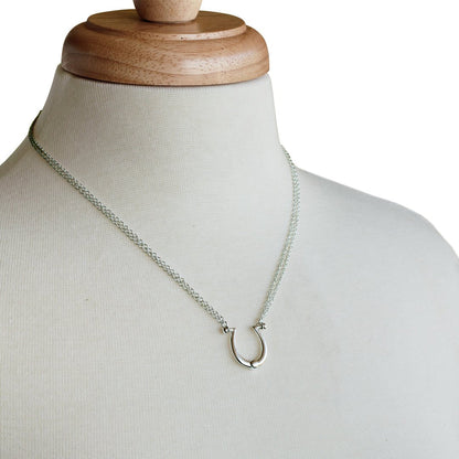 Omega - Equestrian Horseshoe Necklace in Silver