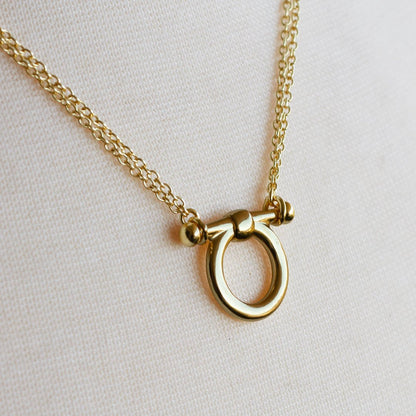 Orion - Equestrian Horse Bit Necklace in Gold