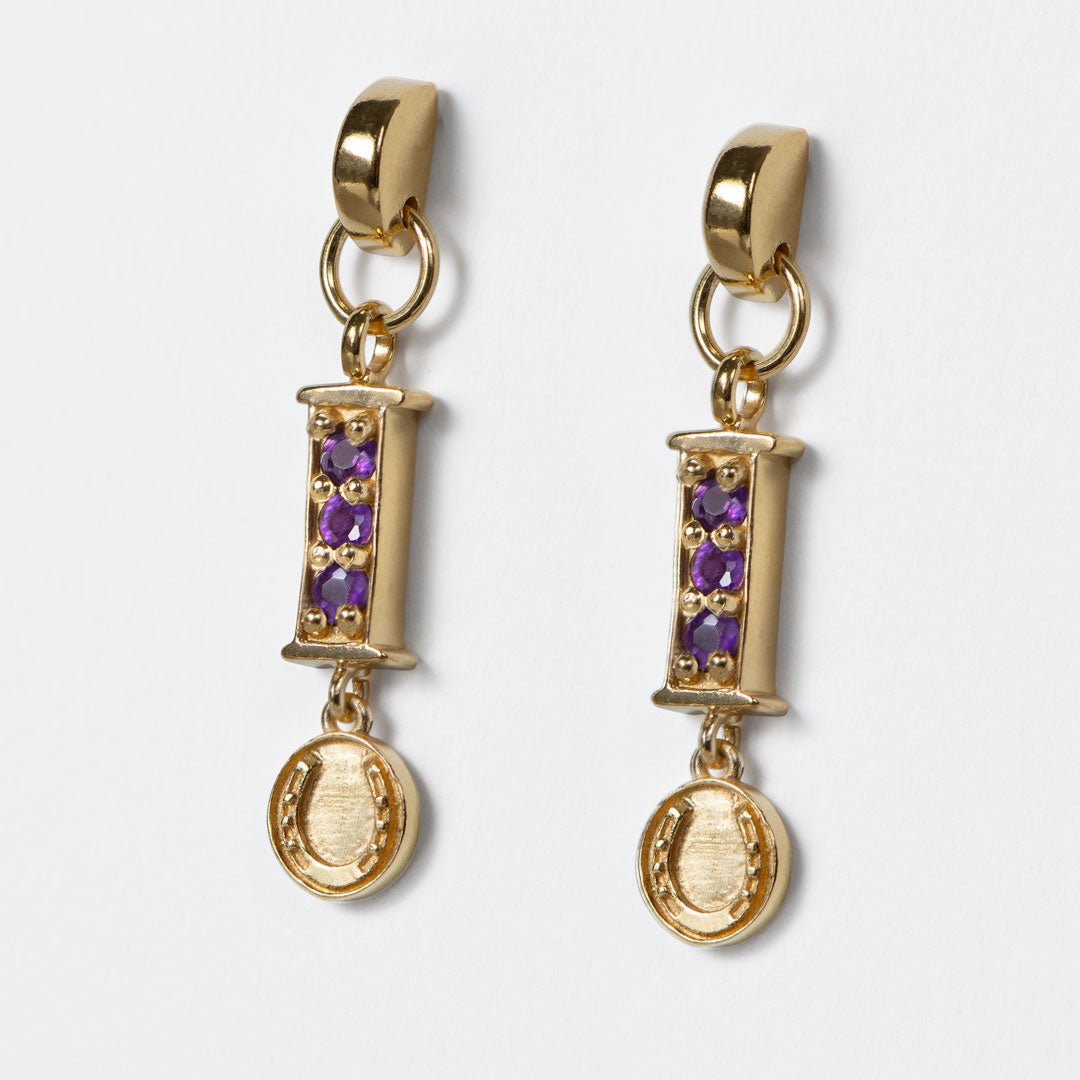 Prism - Amethyst Horseshoe Coin Equestrian Bracelet