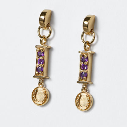 Prism - Amethyst Horseshoe Coin Equestrian Bracelet