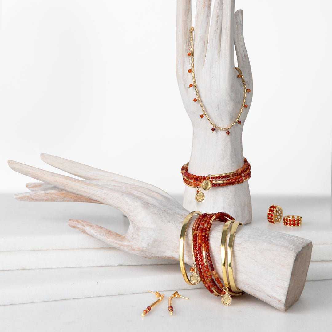 Prism - Carnelian Equestrian Horseshoe Necklace Or Choker