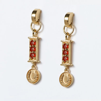Prism - Carnelian Horseshoe Coin Equestrian Bracelet