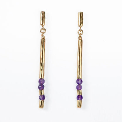 Prism - Linea Amethyst Equestrian Earring